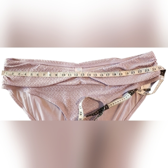 Time & Tru Women’s Textured Ruched Swim Bottoms Size 3X 24-26W NWT Purple - Picture 6 of 8